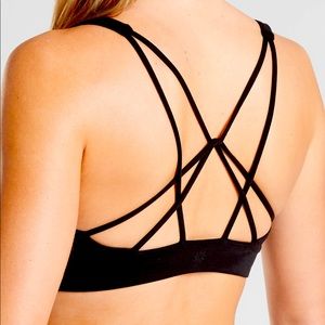 Athleta Solace Sports Bra Black Medium